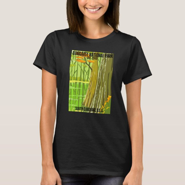 Congaree National Park South Carolina State Souven T Shirt (Framsida)