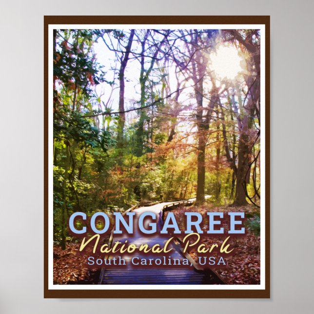 CONGAREE NATIONAL PARK - SOUTH CAROLINA USA POSTER (Framsidan)