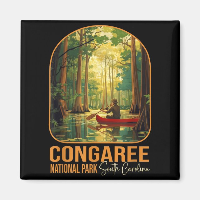 Congaree National Park South Carolina Vandring Magnet (Framsidan)