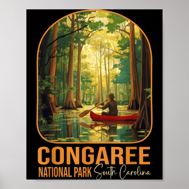 Congaree National Park South Carolina Vandring Poster (Framsidan)