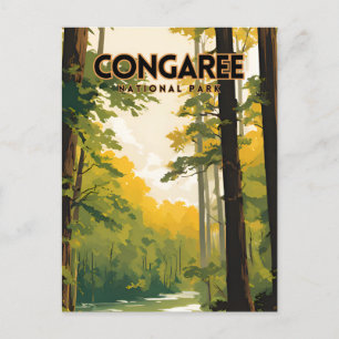 Congaree National Park Travel Poster Vykort