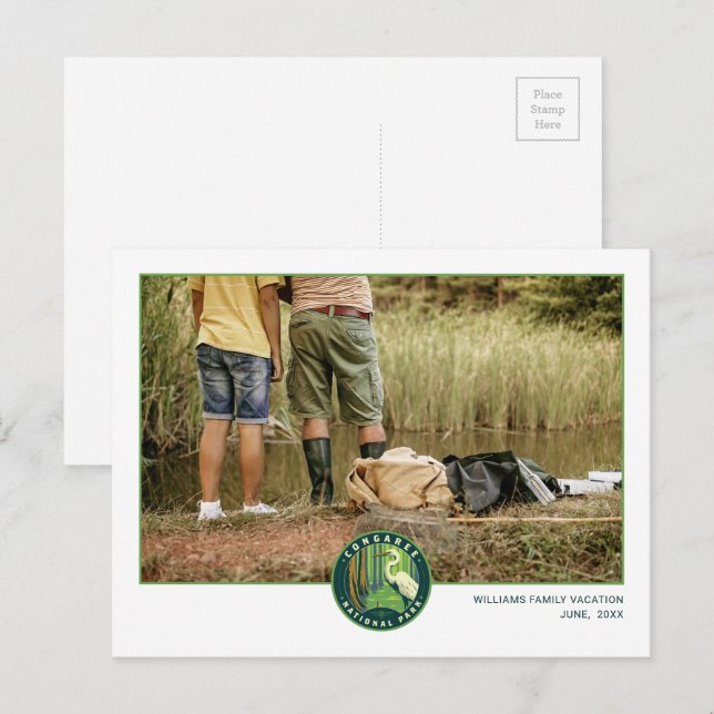 Congaree National Park Vykort (Fram/baksida)