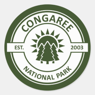 Congaree nationalpark runt klistermärke