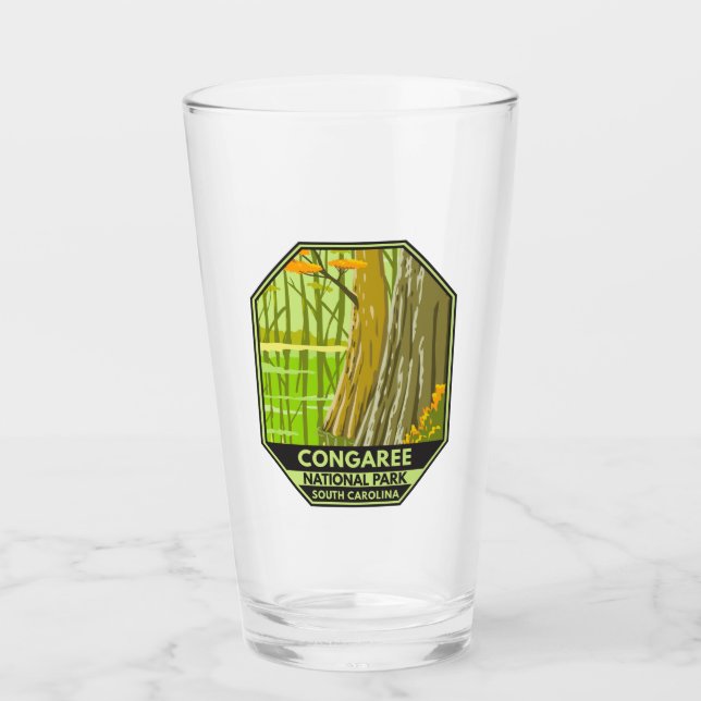 Congaree nationalpark South Carolina Retro Glaskopp (Framsida)