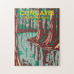 Congaree nationalpark South Carolina Vintage Pussel