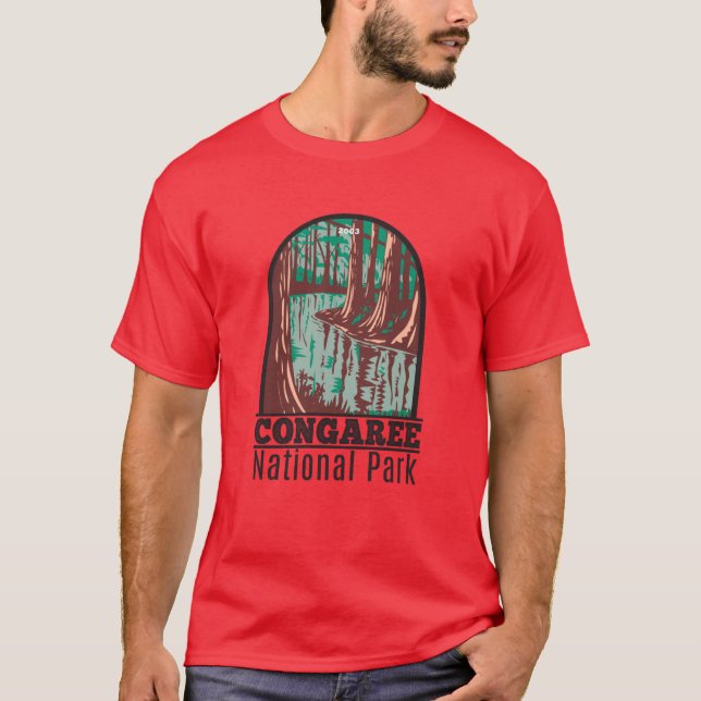 Congaree nationalpark South Carolina Vintage T Shirt (Framsida)