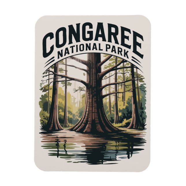 Congaree nationalpark South Carolina Wilderness Magnet (Vertikal)