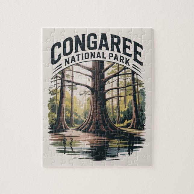 Congaree nationalpark South Carolina Wilderness Pussel (Vertikal)