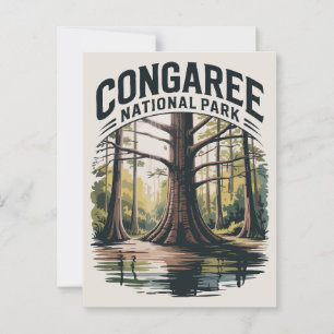 Congaree nationalpark South Carolina Wilderness Vykort