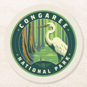 Congaree nationalpark underlägg papper rund
