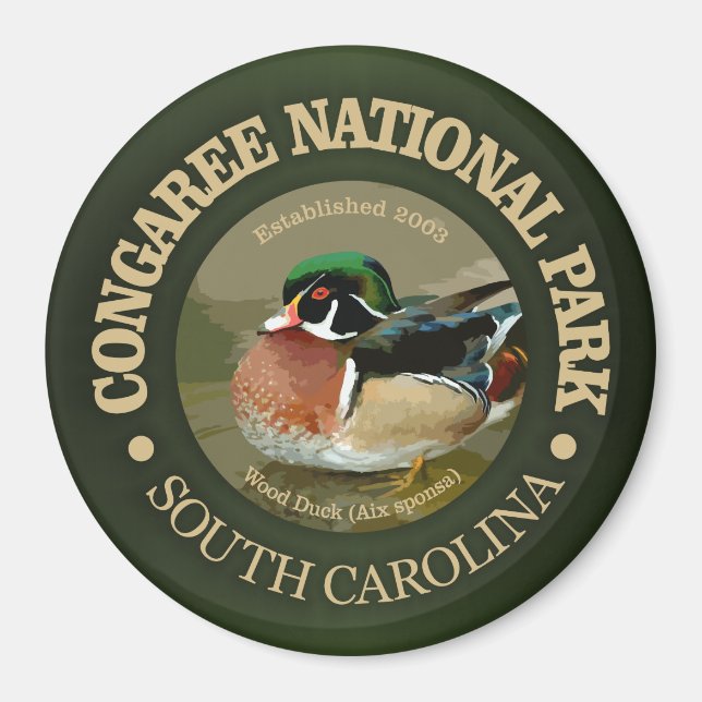 Congaree nationalpark (Wood Anka) Magnet (Framsidan)