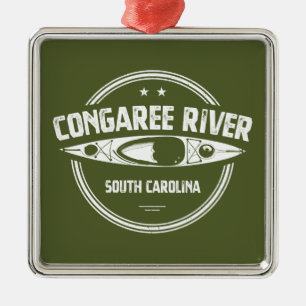 Congaree River South Carolina Kayaking Julgransprydnad Metall