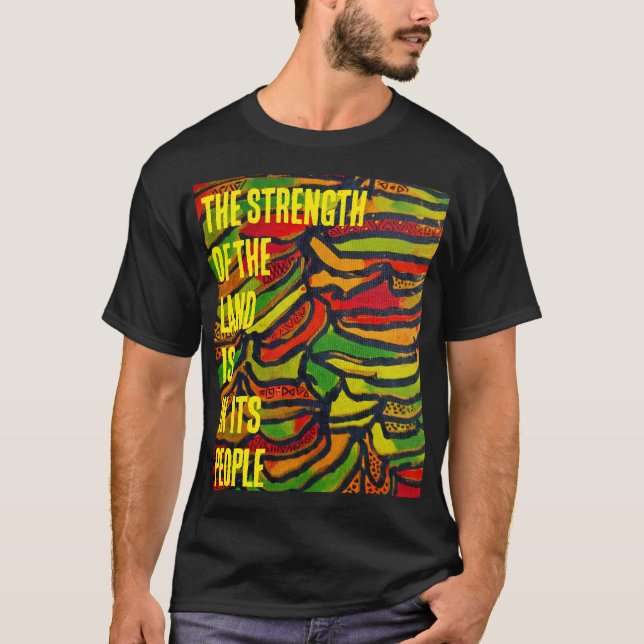 Congo-print  landets styrka  t shirt (Framsida)