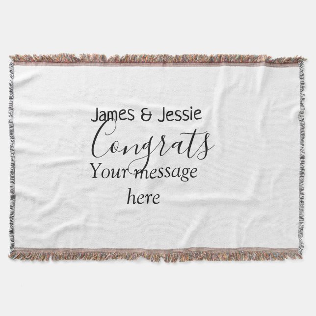 Congrats add name message wedding newly wed couple filt (Framsidan)