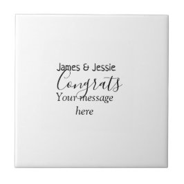 Congrats add name message wedding newly wed couple kakelplatta