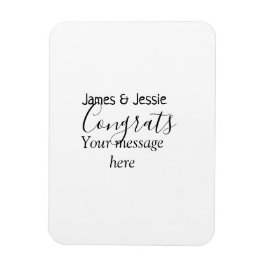 Congrats add name message wedding newly wed couple magnet