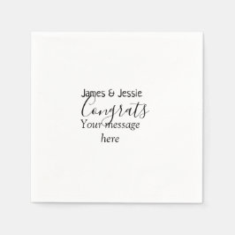 Congrats add name message wedding newly wed couple pappersservett