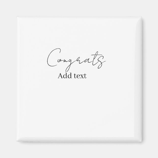 Congrats congratulations graduate name date  magnet (Framsidan)