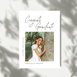 Congrats Graduate Photo Graduation Announcement Meddelande