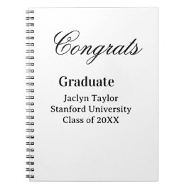 Congrats graduation name university name class of  anteckningsbok