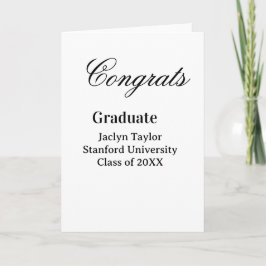 Congrats graduation name university name class of kort