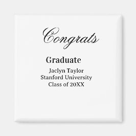 Congrats graduation name university name class of  magnet