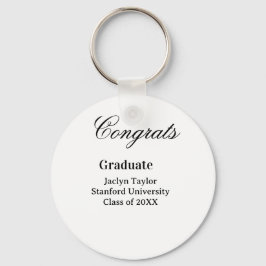 Congrats graduation name university name class of nyckelring