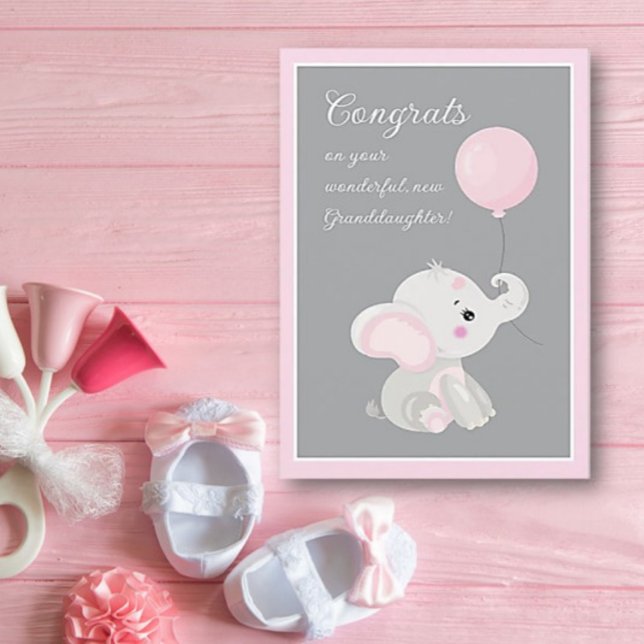 Congrats! New Granddaughter greeting card Kort (Skapare uppladdad)