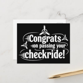 Congrats on passing your checkride! vykort