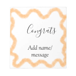 Congrats orange spiral Spanish border boho retro n Anteckningsblock