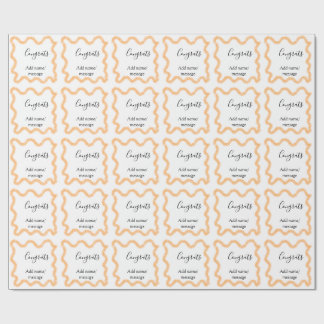 Congrats orange spiral Spanish border boho retro n Presentpapper