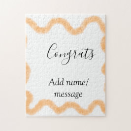 Congrats orange spiral Spanish border boho retro n Pussel