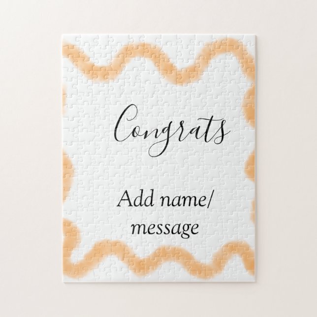 Congrats orange spiral Spanish border boho retro n Pussel (Vertikal)