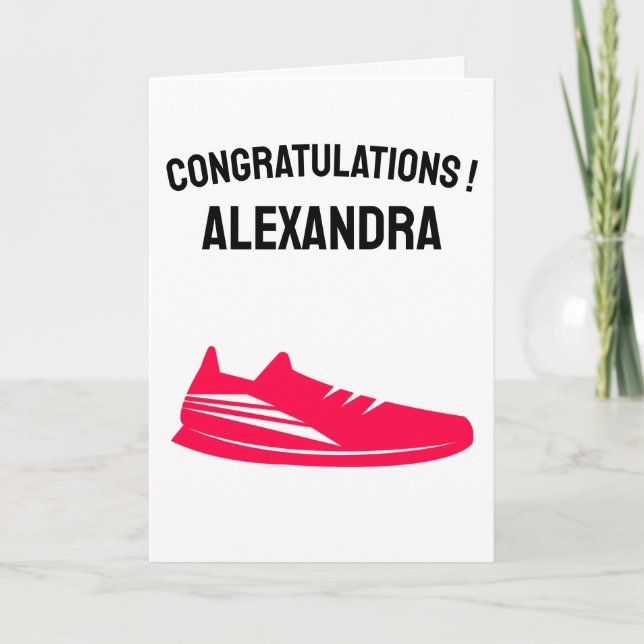 Congratulations 1st Marathon First Marathoner Kort (Framsida)