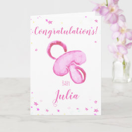 Congratulations a baby girl customizable names kort