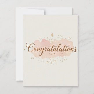 Congratulations Card – Simple & Elegant Greeting Magnetisk Inbjudningskort