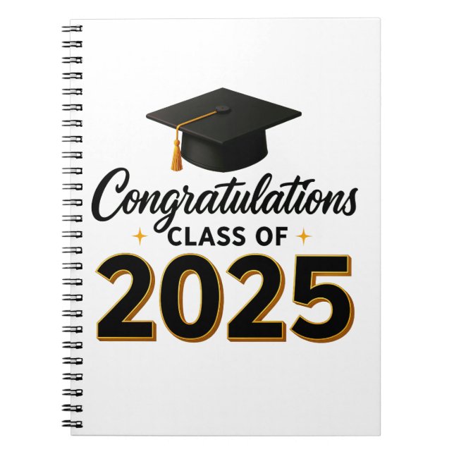Congratulations Class of 2025 Anteckningsbok (Framsidan)