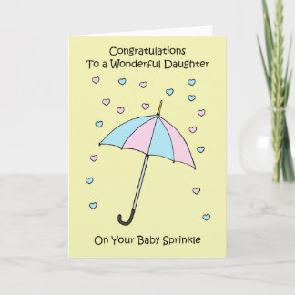 Congratulations Daughter on Baby Sprinkle Kort