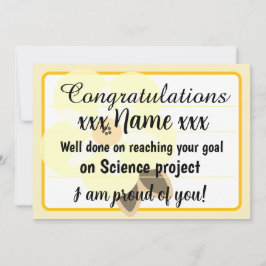 Congratulations Fantastic Effort Today Card Inbjudningar