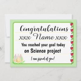 Congratulations Fantastic Effort Today Card Julkort