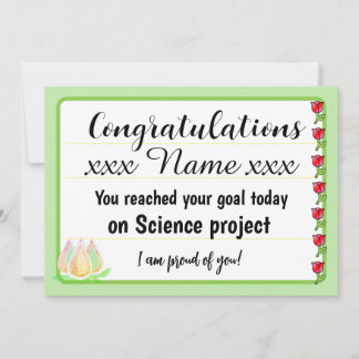 Congratulations Fantastic Effort Today Card Julkort