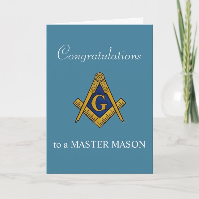 Congratulations Freemason Masonic Master Mason Tack Kort (Framsida)