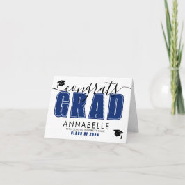 Congratulations Grad Blue Graduation Kort