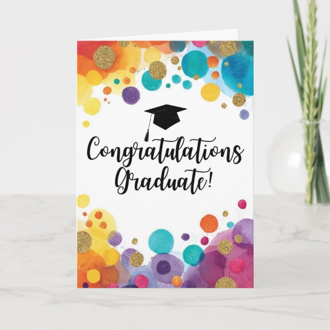 Congratulations Graduate Folded Card Kort (Framsida)