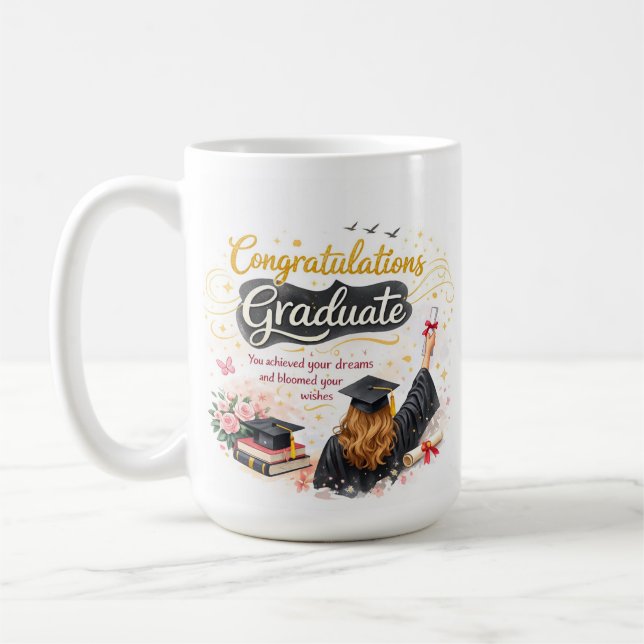 Congratulations Graduate Mug Gift Idea Kaffemugg (Vänster)