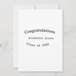 Congratulations graduate name class of 20XX type w Inbjudningar