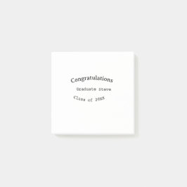 Congratulations graduate name class of 20XX type w Post-it Block