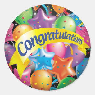 Congratulations.jpg Runt Klistermärke