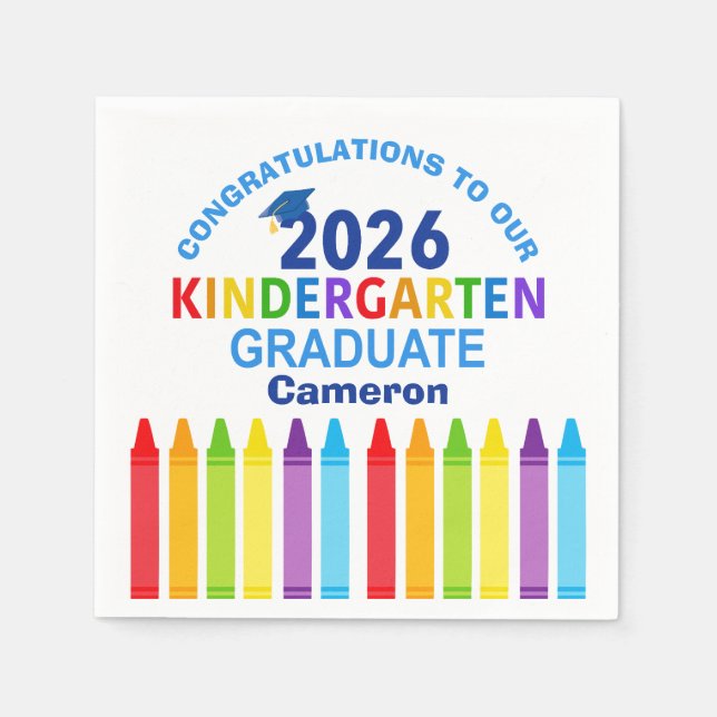 Congratulations Kindergarten Graduate Custom Party Pappersservett (Framsidan)