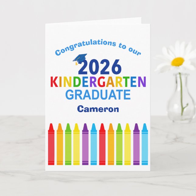 Congratulations Kindergarten Graduate Customizable Kort (Liten växt)